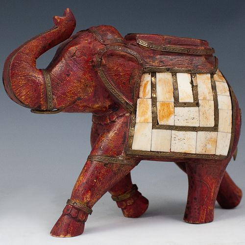 ORIENTAL WOOD BONE ELEPHANTDESCRIPTION  39229c