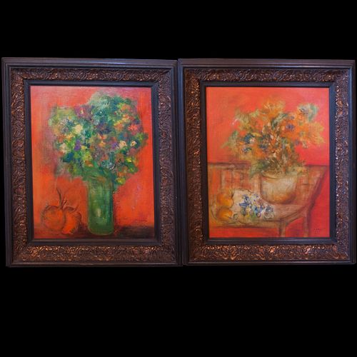  2 SIGNED OIL ON CANVAS PAINTINGSDESCRIPTION  392339