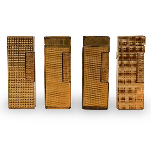  4 PC DUNHILL GOLD PLATED LIGHTERSDESCRIPTION 4 3923df