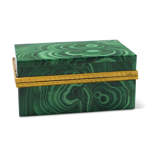 VINTAGE MALACHITE AND GILT BRASS