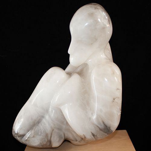 MID CENTURY QUARTZ FIGURAL SCULPTUREDESCRIPTION  392486