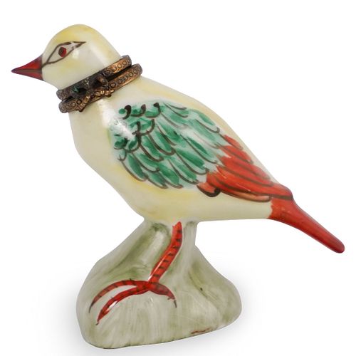 LIMOGES PARROT TRINKET BOXDESCRIPTION: