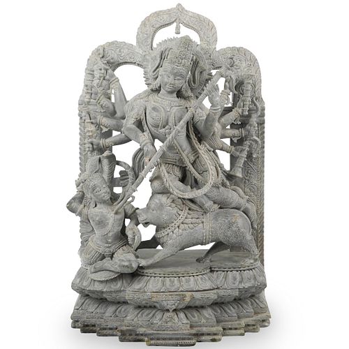 SOAPSTONE CARVED DURGA FIGUREDESCRIPTION  392571