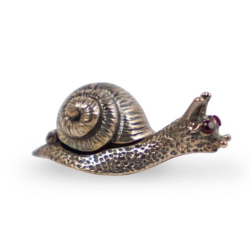 STERLING SILVER SNAIL PILL BOXDESCRIPTION: