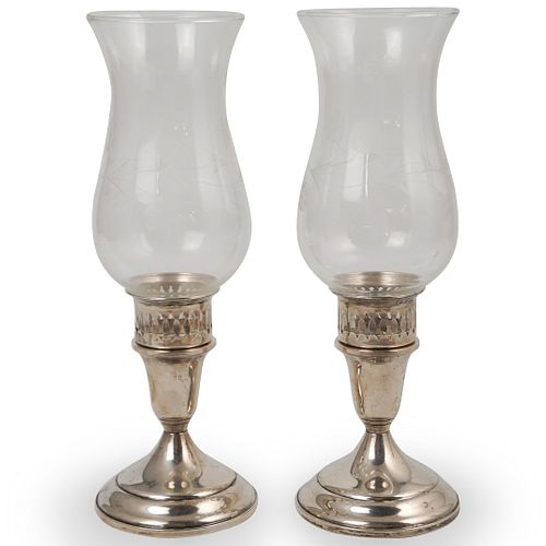 PAIR OF TOWLE STERLING OIL LAMPSDESCRIPTION: