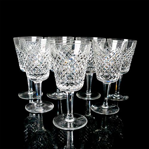 7PC WATERFORD CRYSTAL CLARET WINE GLASSESSet