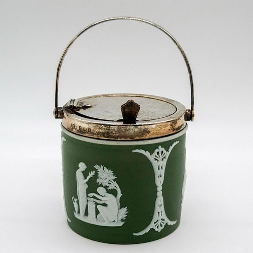 WEDGWOOD GREEN SAGE JASPERWARE DIP STERLING