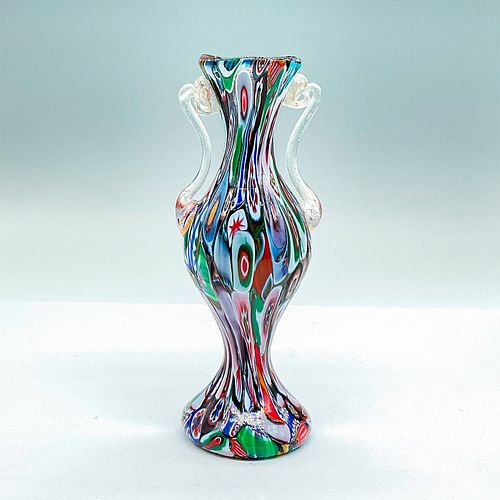 MURANO MILLEFIORI GLASS BUD VASEColorful 392679