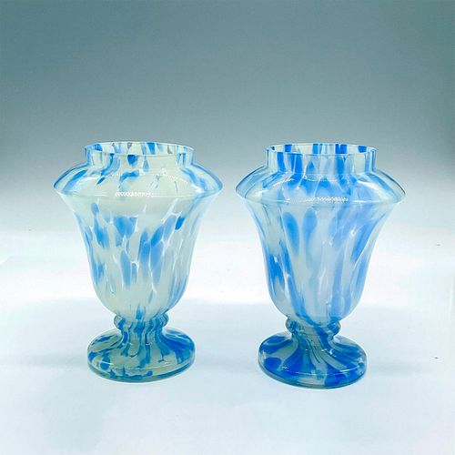 PAIR OF ART GLASS VASESHandblown 392686