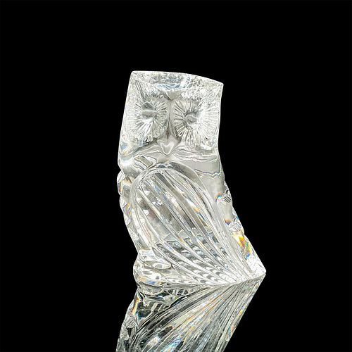 WATERFORD CRYSTAL FIGURAL OWL PAPERWEIGHT 3926e0