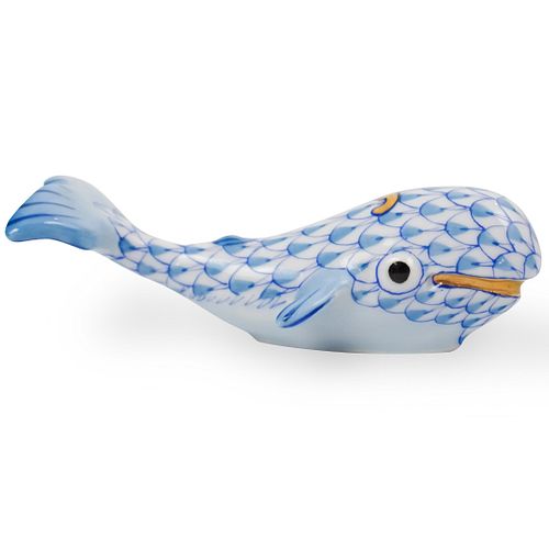 HEREND PORCELAIN FISHNET WHALEDESCRIPTION: