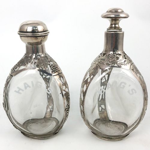  2 PC HAIG STERLING GLASS BOTTLESDESCRIPTION 2 39291e