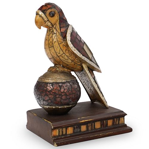 DECORATIVE GLASS PARROT STATUEDESCRIPTION A 392922