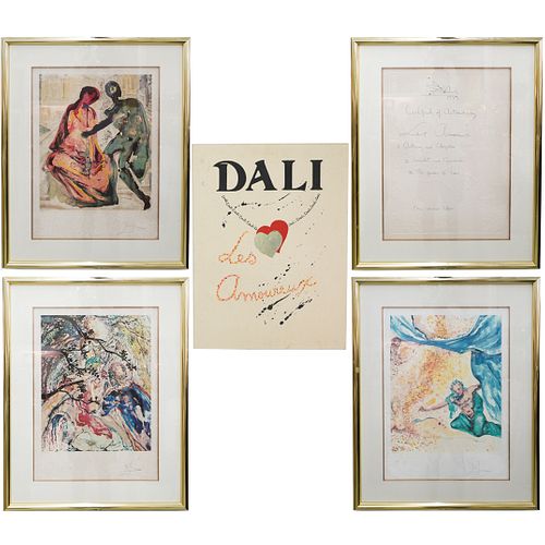  4 PC SALVADOR DALI LES AMOUREUX 3929bb