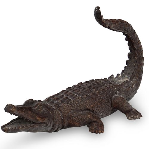 BRONZE CROCODILE SCULPTUREDESCRIPTION  392a51