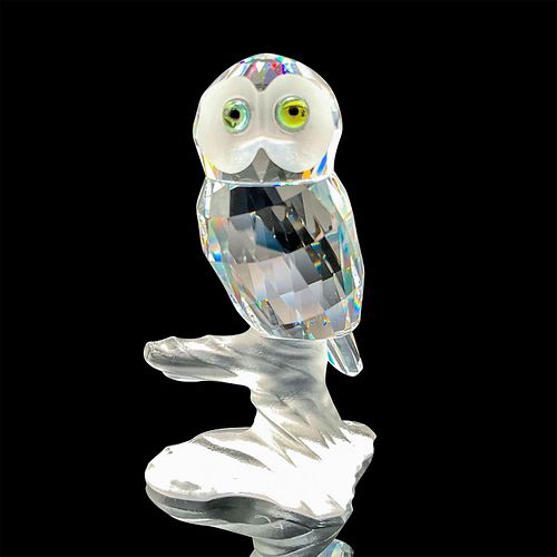 SWAROVSKI CRYSTAL FIGURINE, OWL ON A