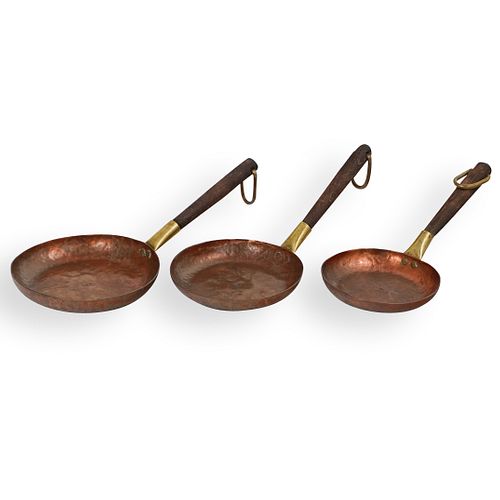  3 PC ANTIQUE COPPER PANSDESCRIPTION 3 392abf