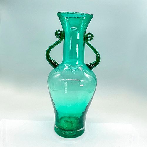 BLENKO EMERALD GREEN GLASS VASEAn