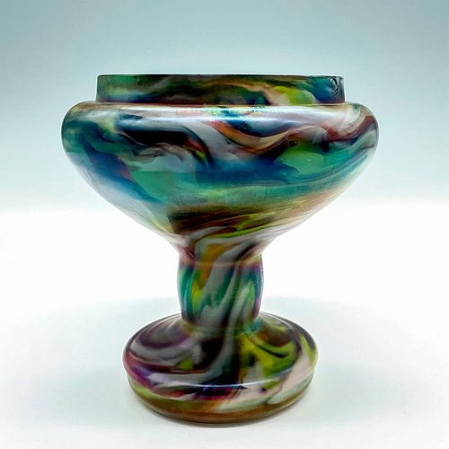 PHOENICIAN GLASS FOOTED VASEHand 392b87