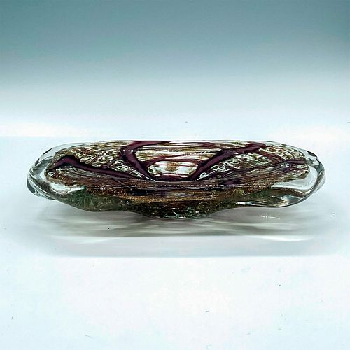 MURANO ART GLASS DISHHandmade gold 392b90