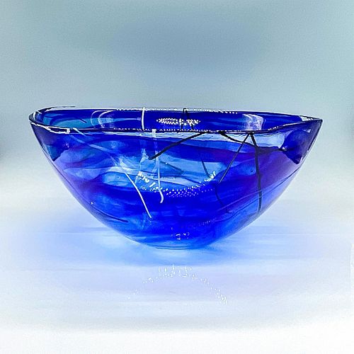 KOSTA BODA CONTRAST LARGE BLUE BOWLStunning