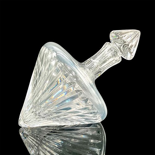 VINTAGE ART GLASS TILTED DECANTER