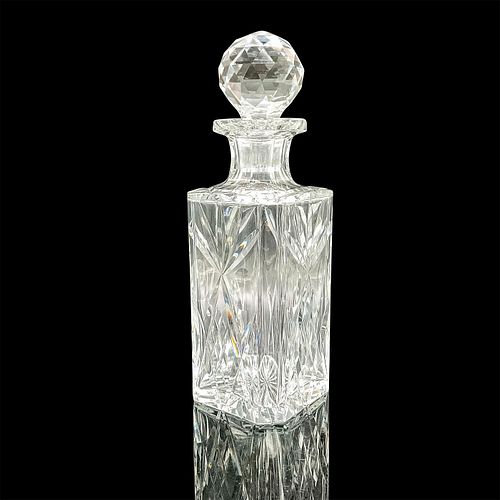 VINTAGE GLASS SQUARE DECANTER WITH