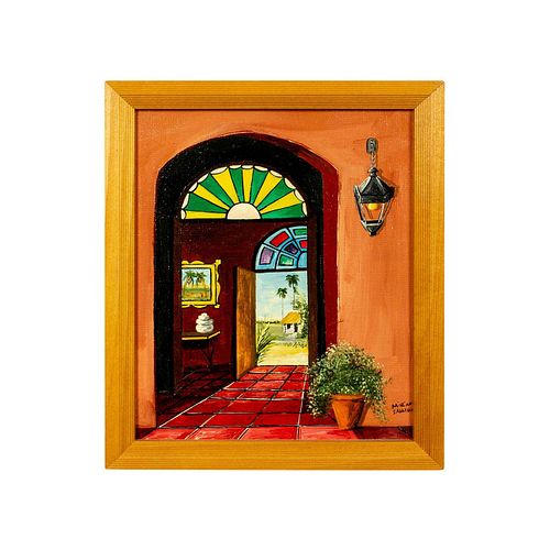 OIL PAINTING ON CANVAS PANEL CUBAN 392c21