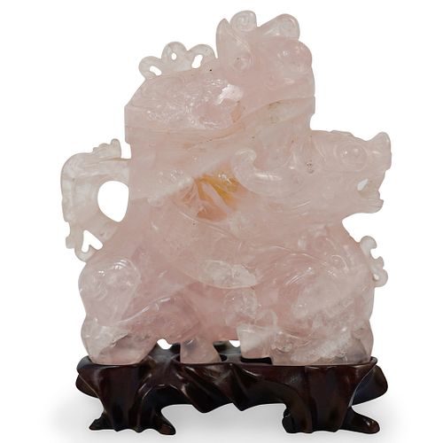 ROSE QUARTZ FOO DOGDESCRIPTION: