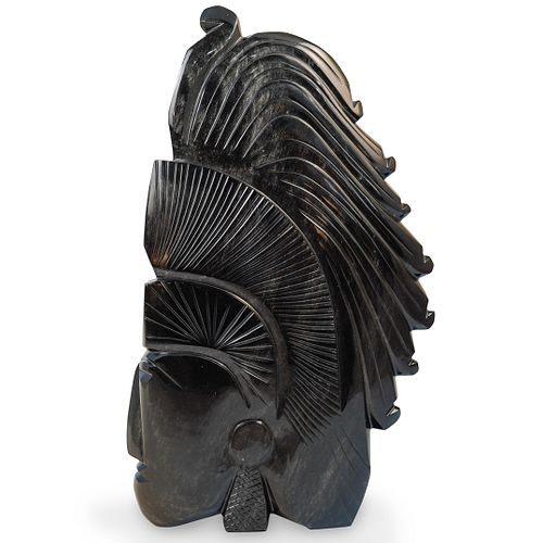 OBSIDIAN CARVED MAYAN FIGURINEDESCRIPTION: