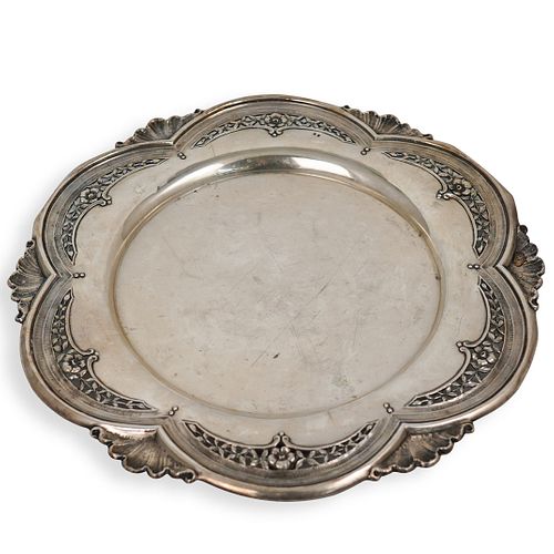 STERLING SILVER FOOTED TRAYDESCRIPTION:A