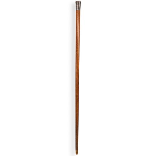 WALKING CANE WITH STERLING SILVER TOPDESCRIPTION: