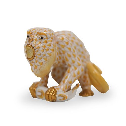 HEREND HOWLER MONKEY FISHNET PORCELAINDESCRIPTION: