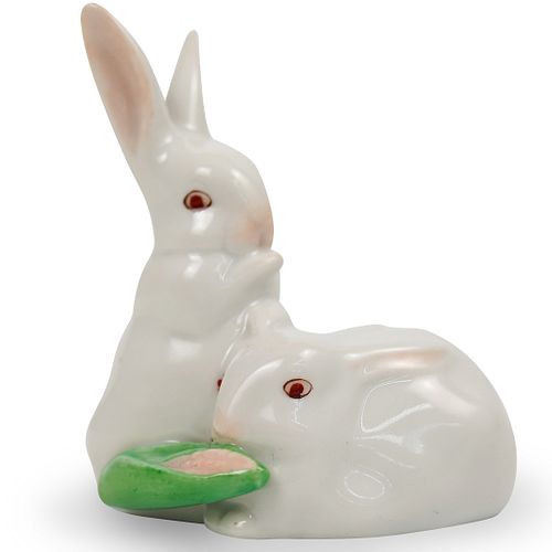 HEREND PORCELAIN RABBITSDESCRIPTION  392cf7