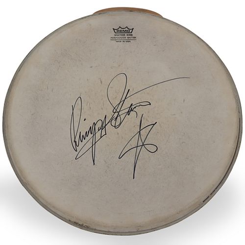 RINGO STARR SIGNED DRUM HEADDESCRIPTION: