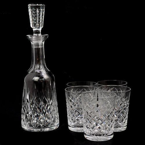 (5 PC) WATERFORD CRYSTAL DECANTER