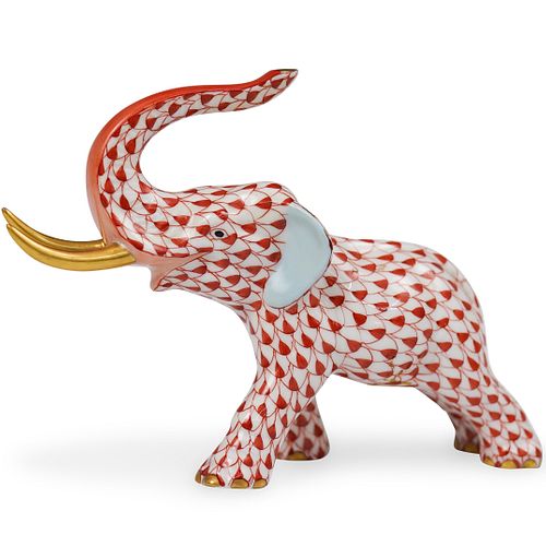 HEREND FISHNET ELEPHANT PORCELAINDESCRIPTION  392e5d