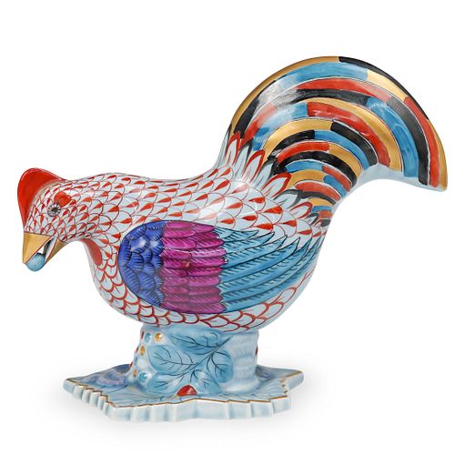 HEREND PORCELAIN ROOSTER FIGURINEDESCRIPTION  392e94