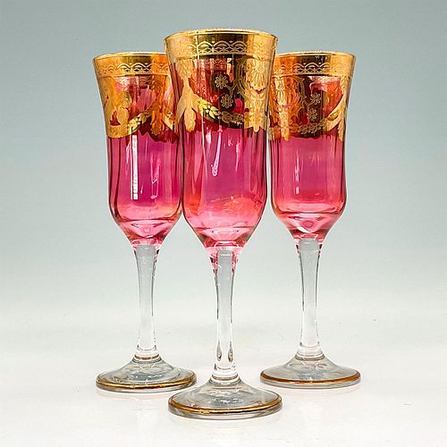 3PC J PREZIOSI WINE GLASS SET 392ec8