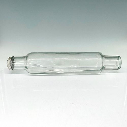 VINTAGE CLEAR GLASS PASTRY ROLLING PINHollow