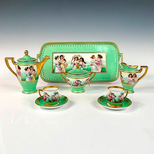 8PC ANTIQUE ROYAL VIENNA PORCELAIN