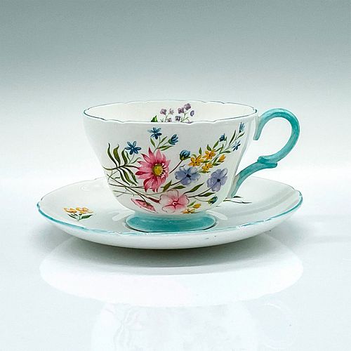 SHELLEY BONE CHINA CUP AND SAUCER, WILD