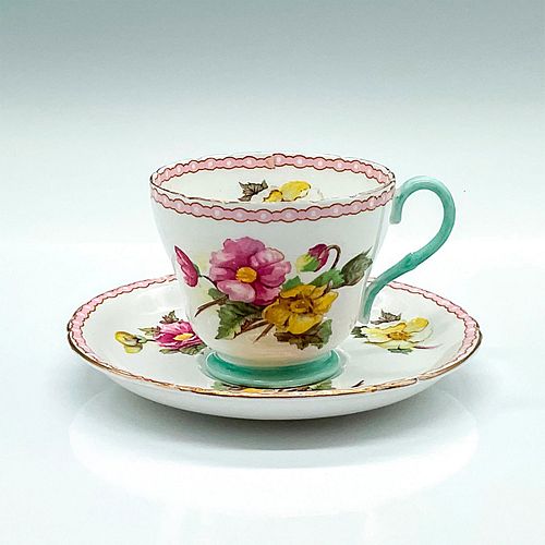 SHELLEY FINE BONE CHINA CUP AND SAUCER,