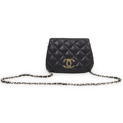 VINTAGE CHANEL BLACK LEATHER PURSEDESCRIPTION  392fe8