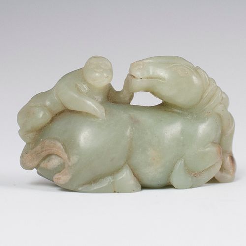 CHINESE CARVED JADE FIGURINEDESCRIPTION  393056