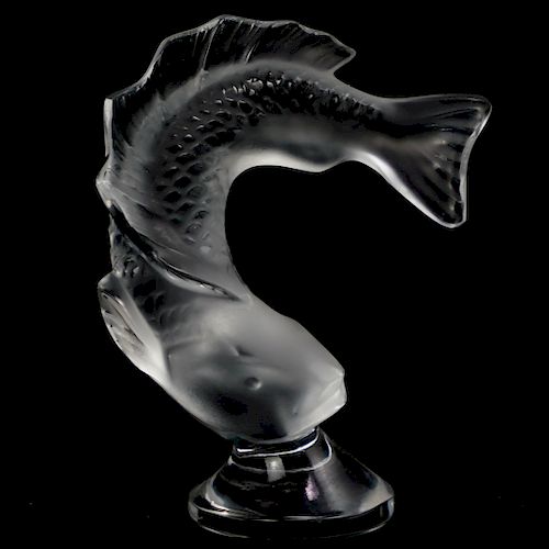 LALIQUE LEAPING FISH CRYSTAL 3930bb