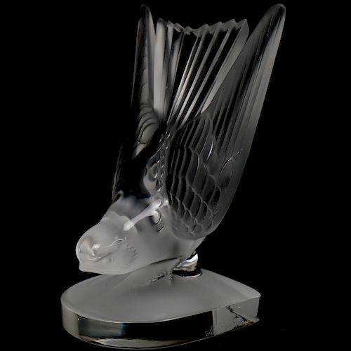 LALIQUE SPARROW BOOKENDDESCRIPTION  3930c5