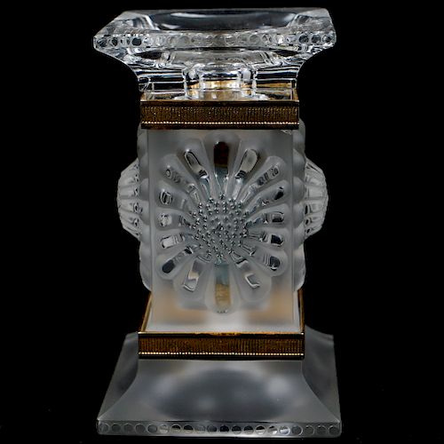 LALIQUE PAQUERETTES CANDLE HOLDERDESCRIPTION  3930ca