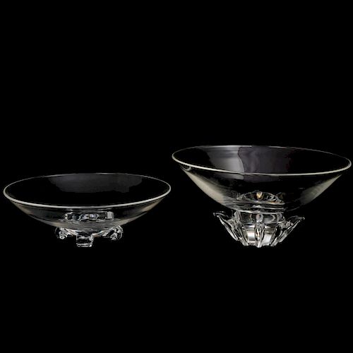  2 PC STEUBEN CRYSTAL BOWLSDESCRIPTION  3930d9