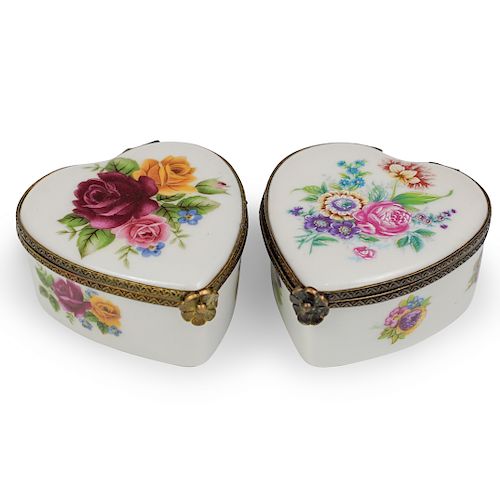  2 PC LA GLORIETTE LIMOGES TRINKET 393123